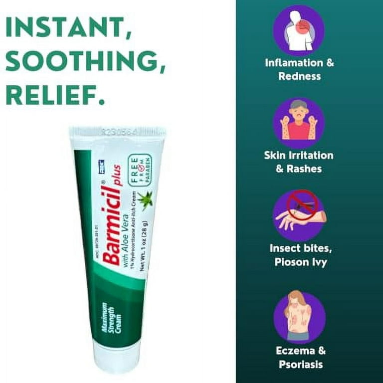 BARMICIL PLUS CREAM SKIN ALLERGIES ALOE VERA 1% HYDROCORTISONE