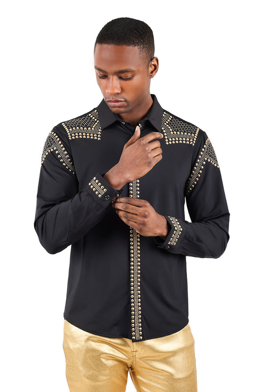 LUXURY HIGH QUALITY STUDDED MEN'S SHIRT