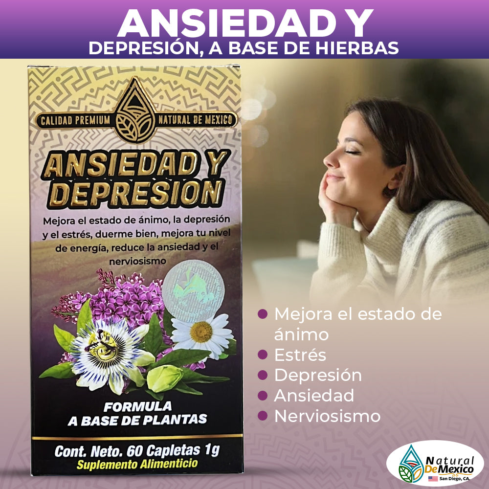 ANSIEDAD Y DEPRESION HERBAL SUPLEMENT CAPLETS