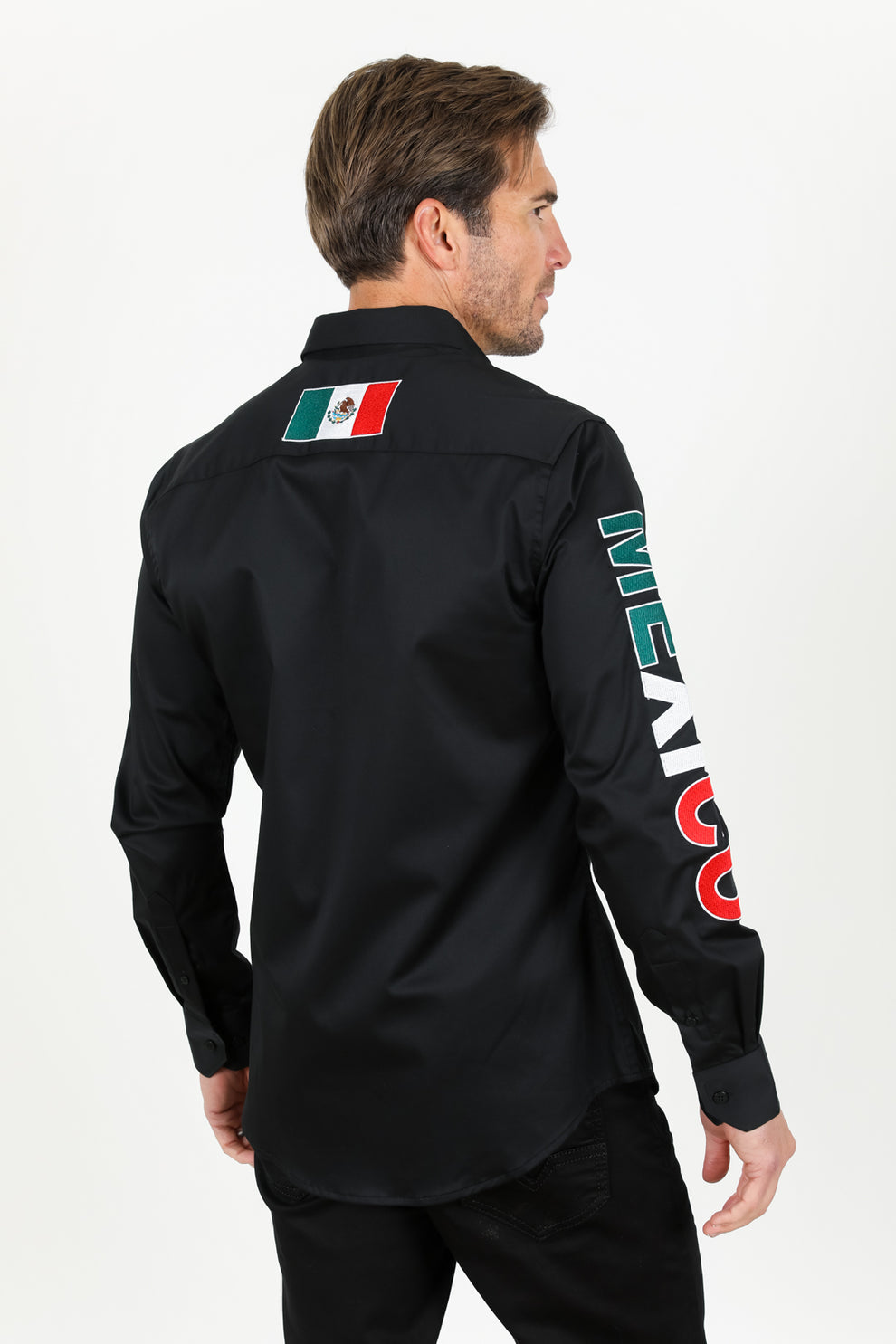 MEN'S SNAP POCKETS MÉXICO EMBROIDERED WESTERN MODERN FIT SHIRT