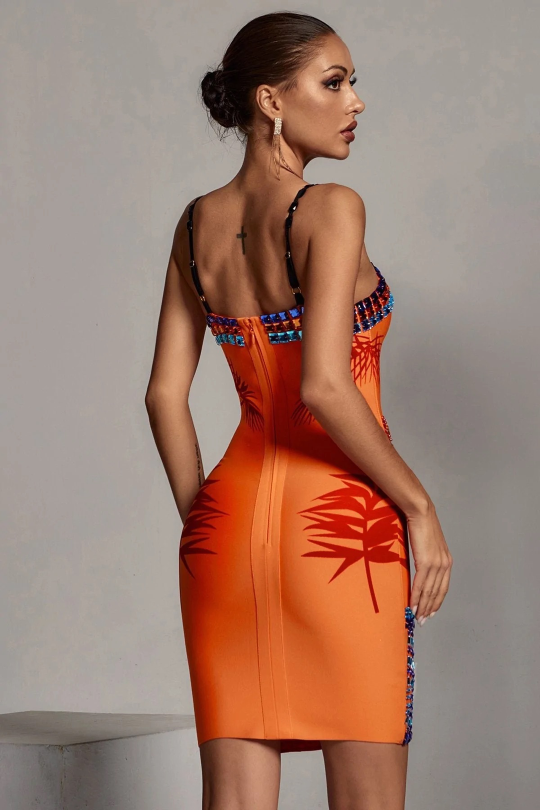 CANCUN BANDAGE DIAMANTE MINI DRESS