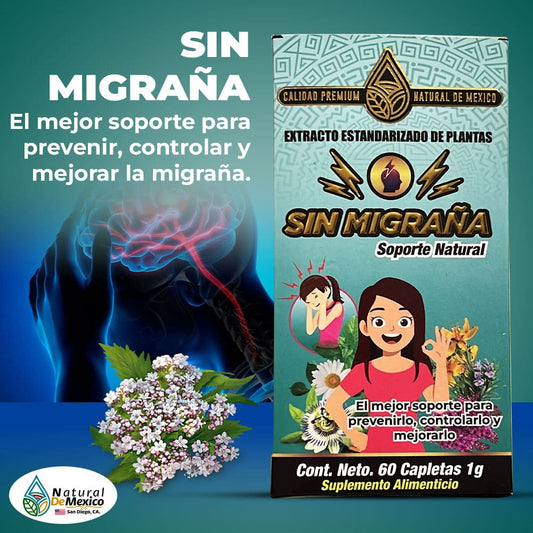 SIN MIGRAÑA SUPLEMENTO NATURAL