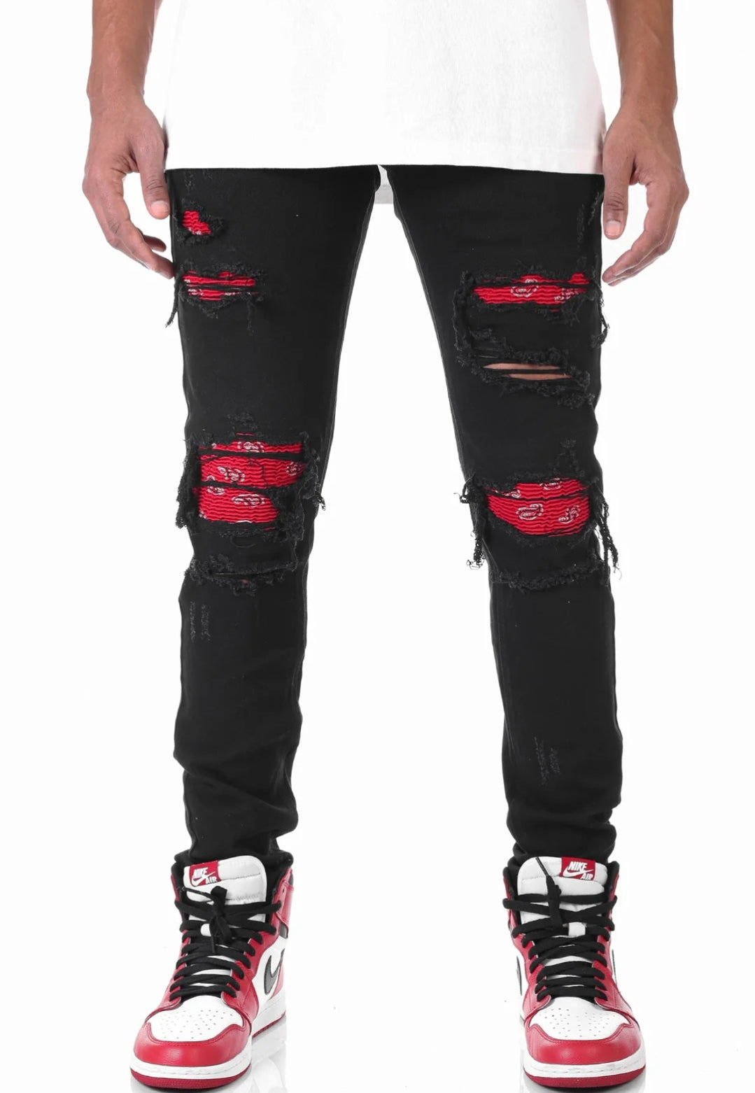 PAISLEY PATCHES RIPS KNEE JEAN'S