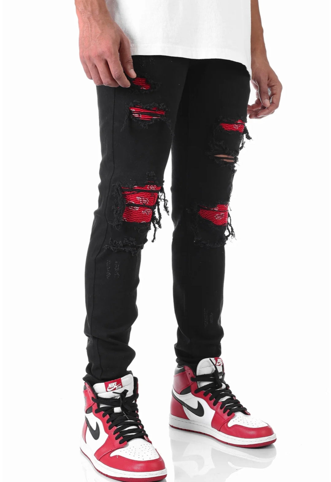 PAISLEY PATCHES RIPS KNEE JEAN'S