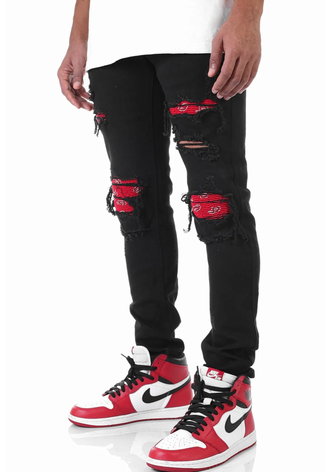PAISLEY PATCHES RIPS KNEE JEAN'S