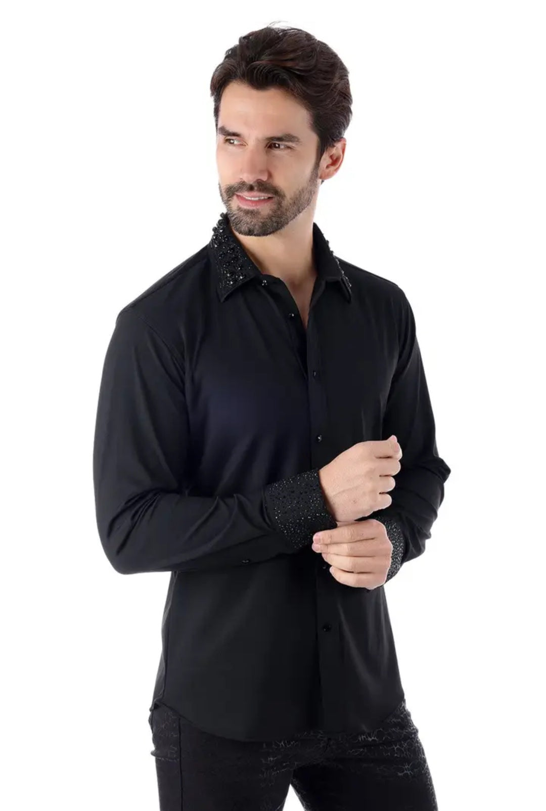 Louis Rhinestone Long Sleeve Shirt - 3 Colors