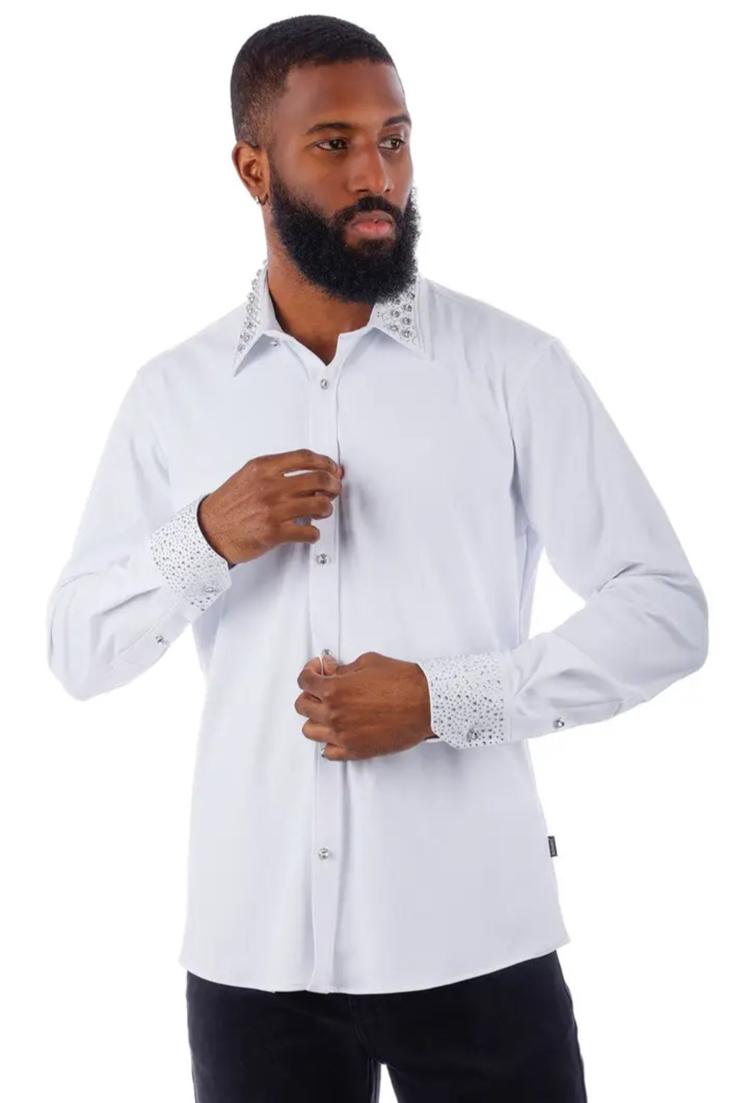 Louis Rhinestone Long Sleeve Shirt - 3 Colors