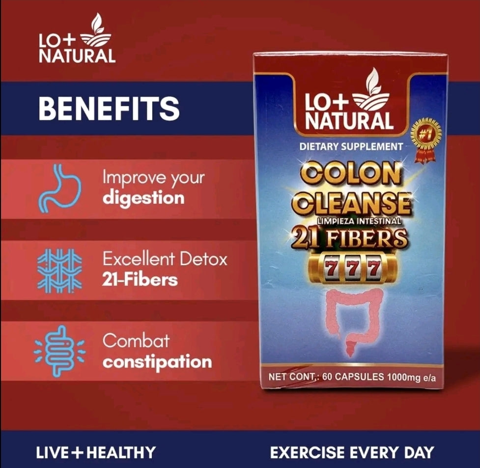 LIMPIEZA INTESTINAL  COLON CLEANSE NATURAL SUPLEMENT