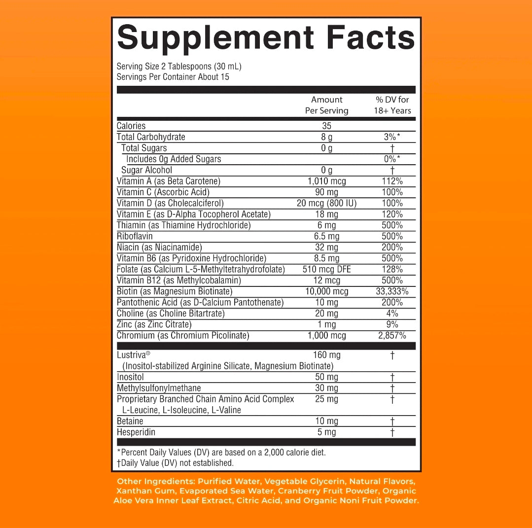 LIQUID MORNING MULTIVITAMIN HAIR GROWTH