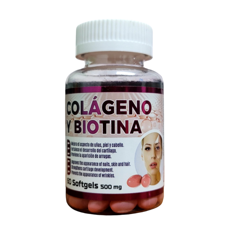 COLAGENO CON BIOTINA PARA PIEL CABELLO UÑAS CAPSULAS SUPLEMENTO