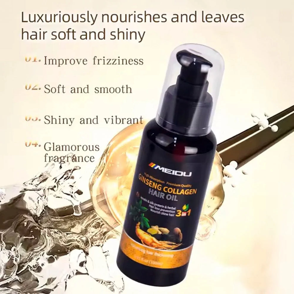 HAIR CARE TREATMENT HERBAL KERATINE GINGER COLLAGEN ESSENTIAL SERUM HAIR OIL