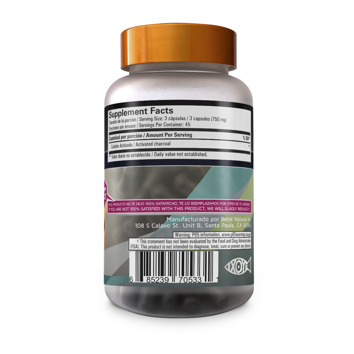 CARBON ACTIVADO CAPSULAS PURIFICACION DIGESTIVA