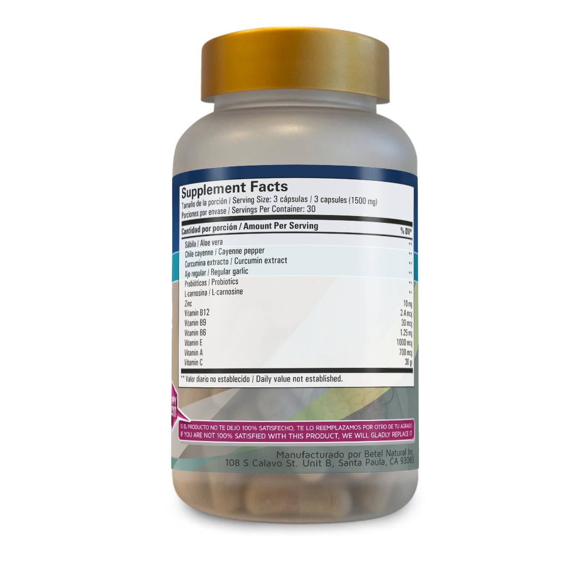GASTRIBYE NATURAL CAPSULAS PARA EL CUIDADO ESTOMACAL Y GASTRITIS