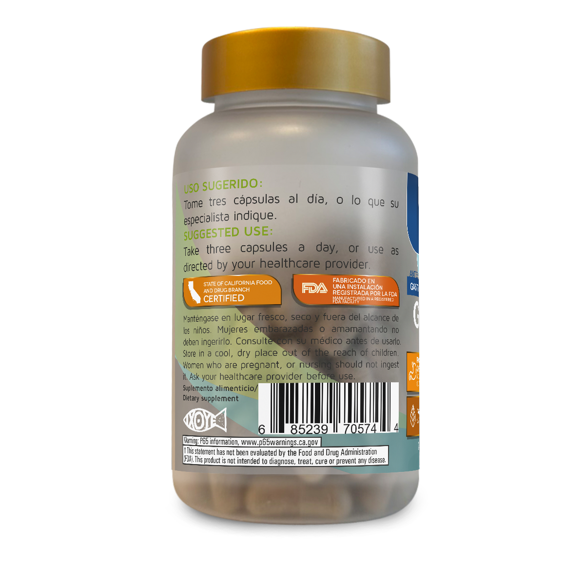 GASTRIBYE NATURAL CAPSULAS PARA EL CUIDADO ESTOMACAL Y GASTRITIS